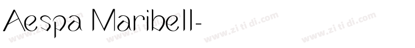 Aespa Maribell字体转换